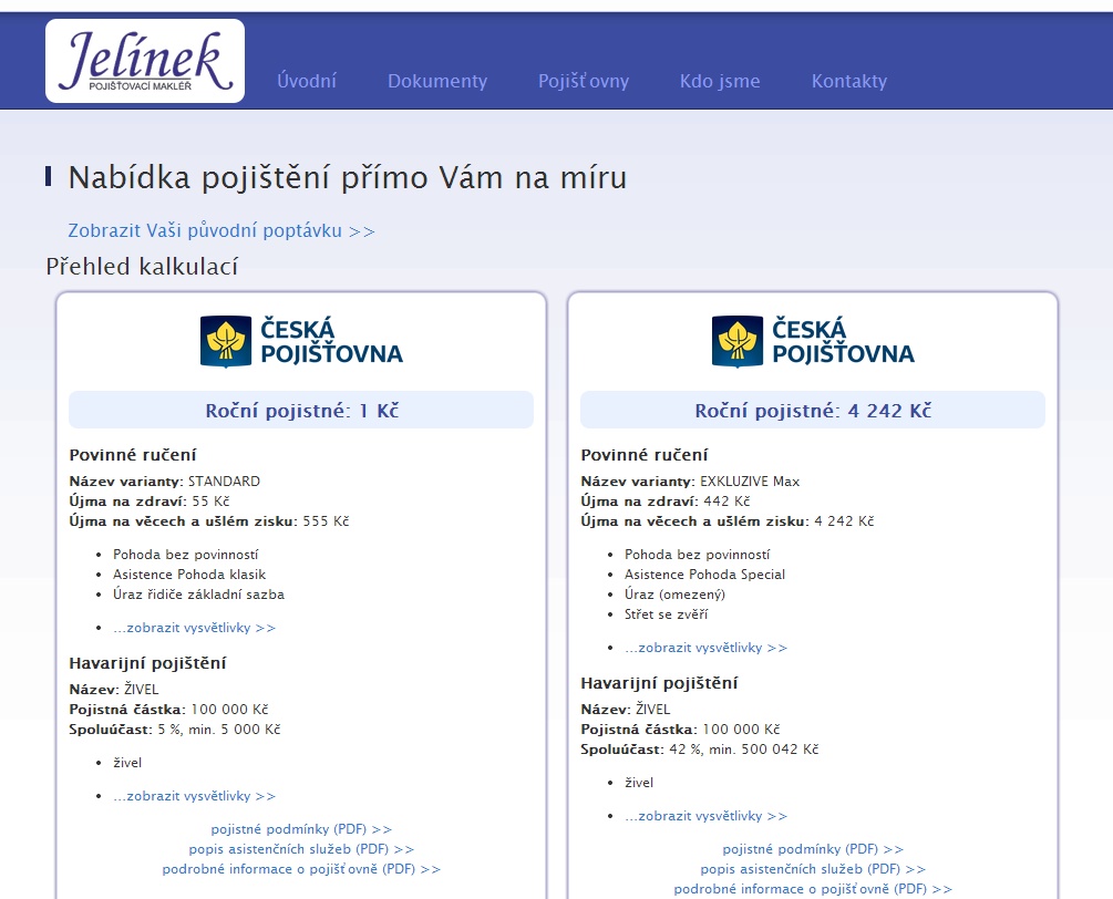 Ivan Jelínek – pojištění on-line